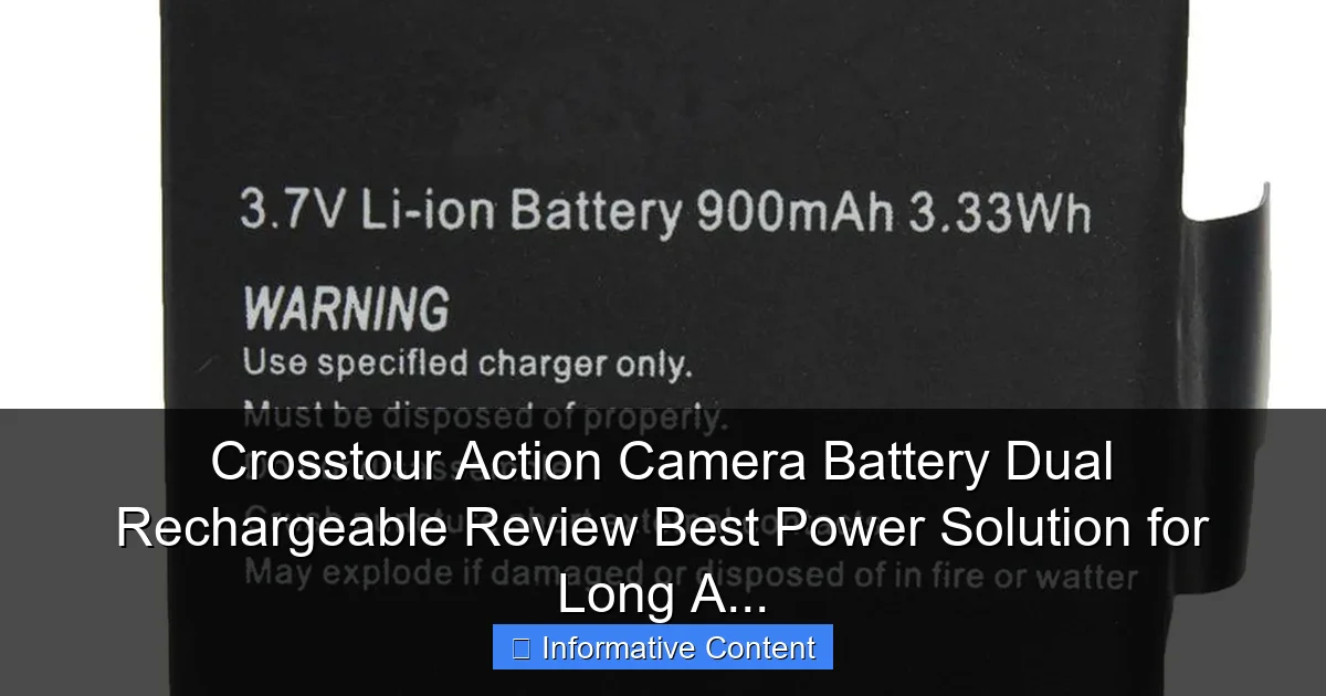 Crosstour Action Camera Battery Dual Rechargeable Review Best Power Solution for Long A...