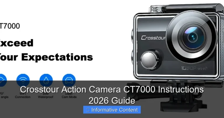 Crosstour Action Camera CT7000 Instructions 2026 Guide