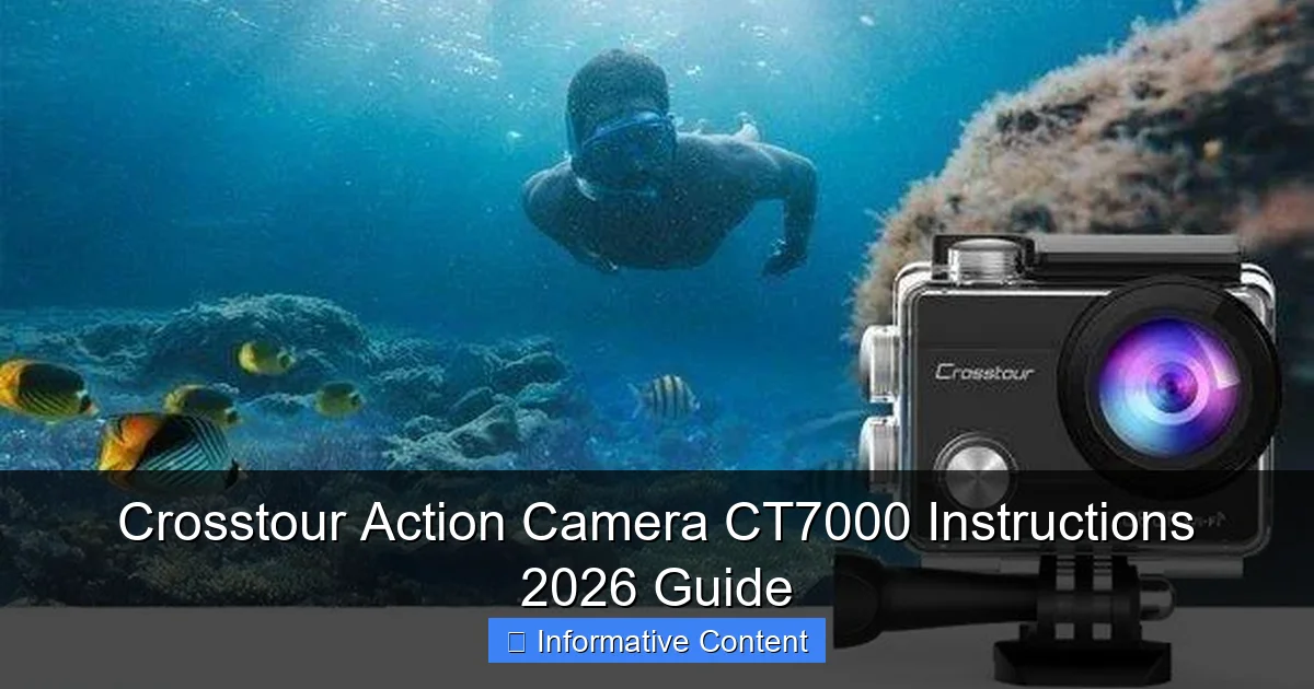 Crosstour Action Camera CT7000 Instructions 2026 Guide