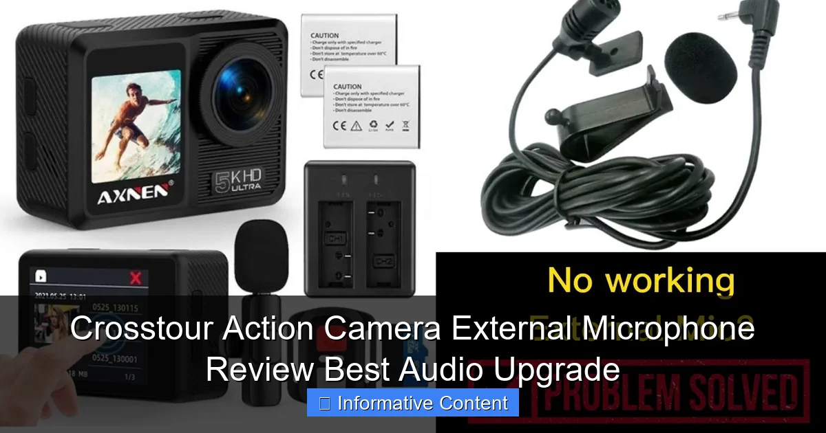 Crosstour Action Camera External Microphone Review Best Audio Upgrade