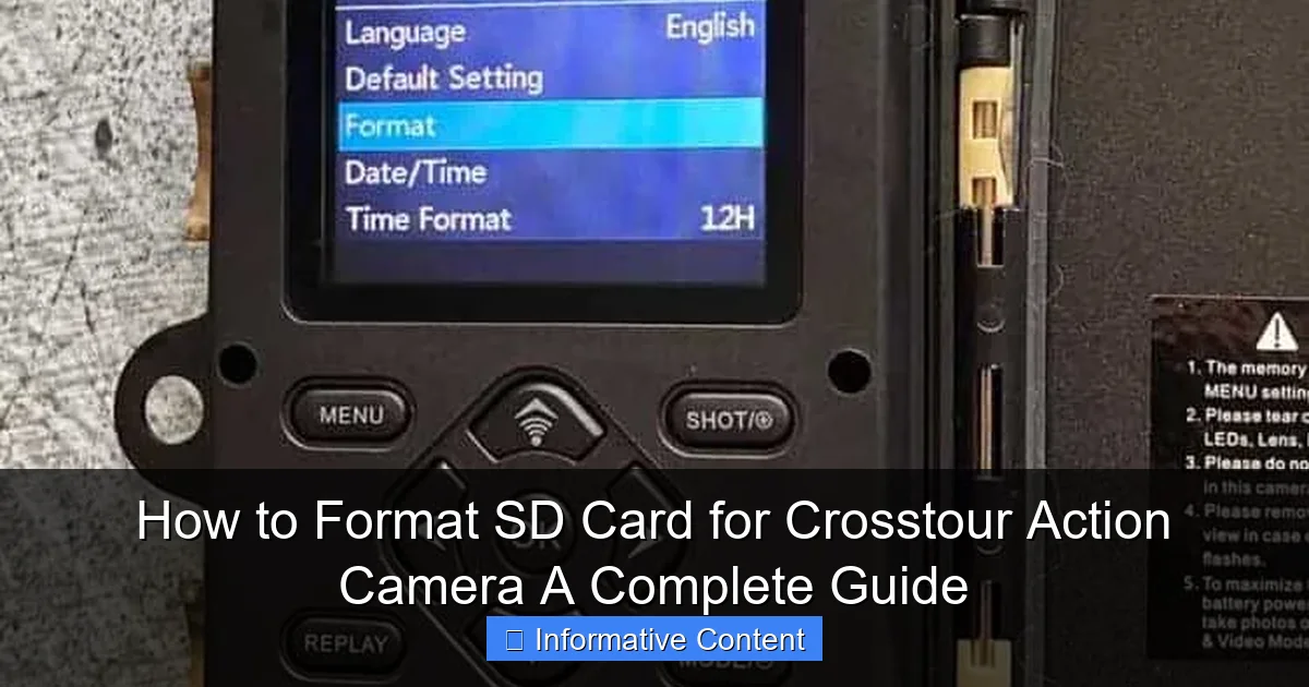 How to Format SD Card for Crosstour Action Camera A Complete Guide
