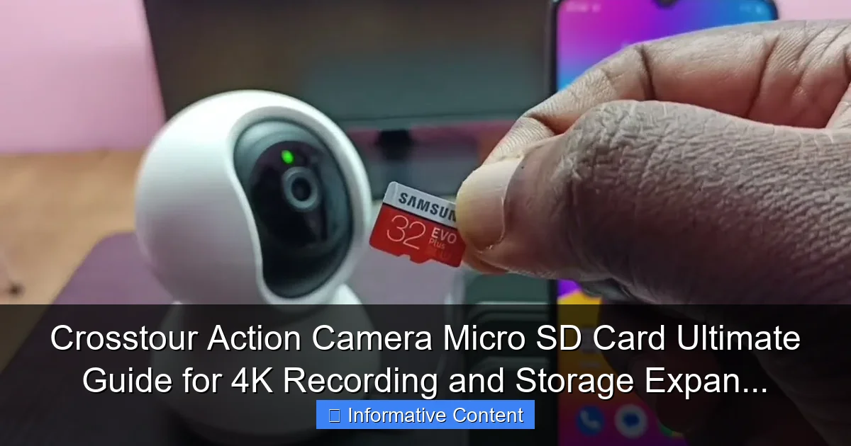 Crosstour Action Camera Micro SD Card Ultimate Guide for 4K Recording and Storage Expan...