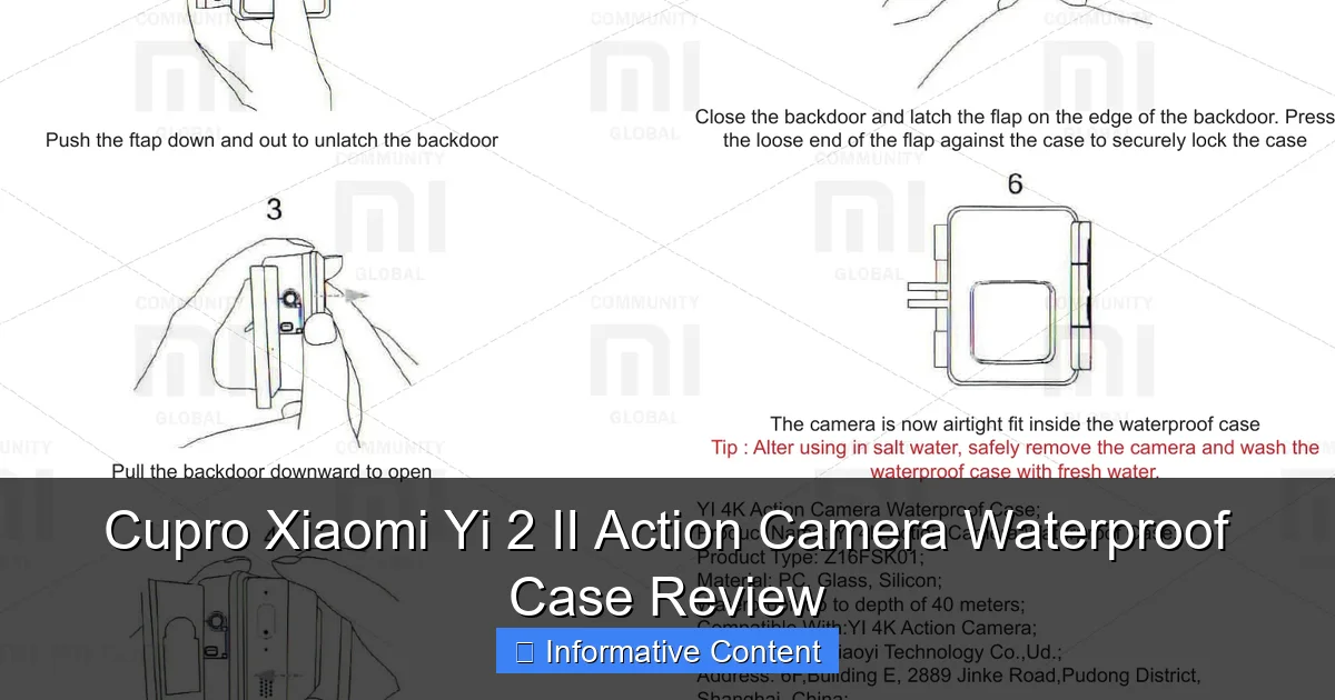 Cupro Xiaomi Yi 2 II Action Camera Waterproof Case Review