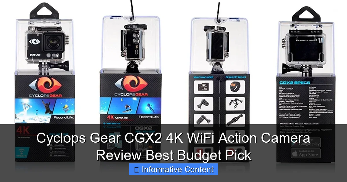 Cyclops Gear CGX2 4K WiFi Action Camera Review Best Budget Pick