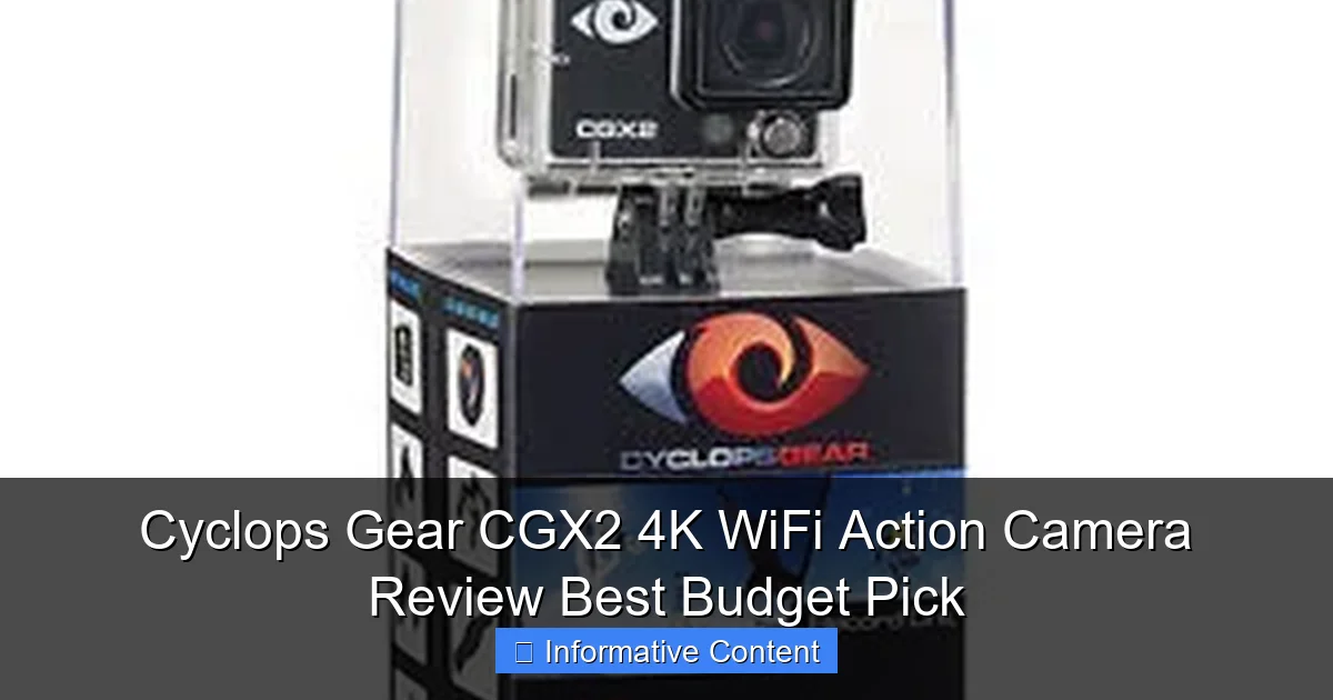 Cyclops Gear CGX2 4K WiFi Action Camera Review Best Budget Pick