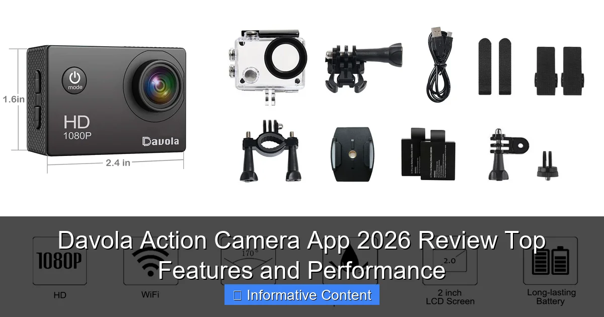 Davola Action Camera App 2026 Review Top Features and Performance