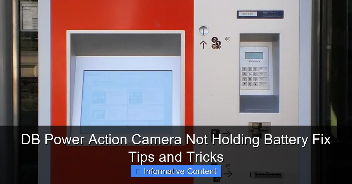 DB Power Action Camera Not Holding Battery Fix Tips and Tricks