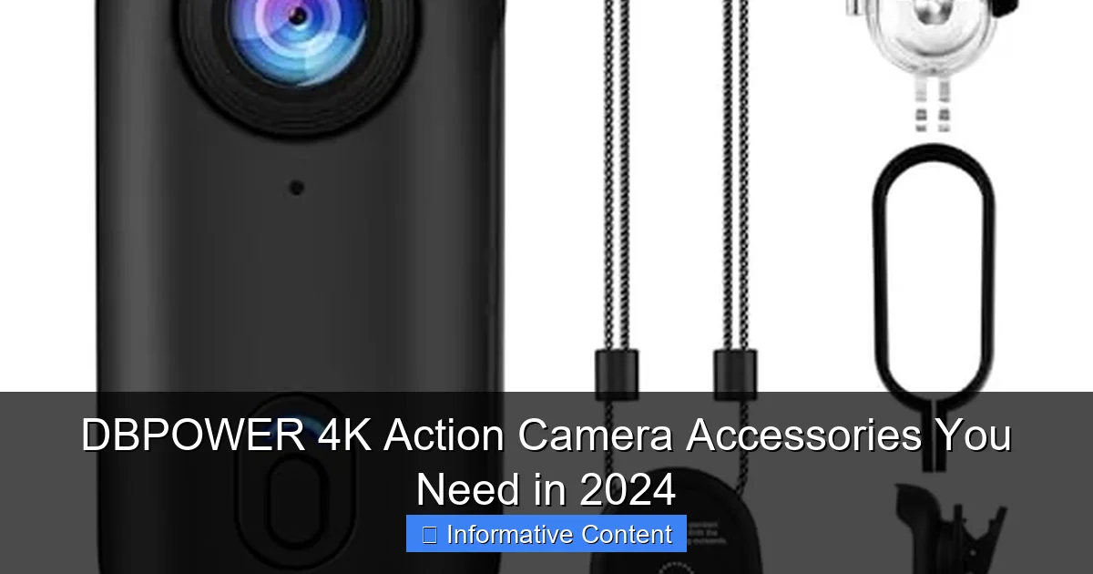 DBPOWER 4K Action Camera Accessories You Need in 2024