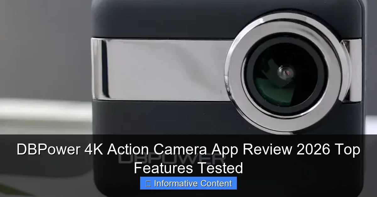 DBPower 4K Action Camera App Review 2026 Top Features Tested