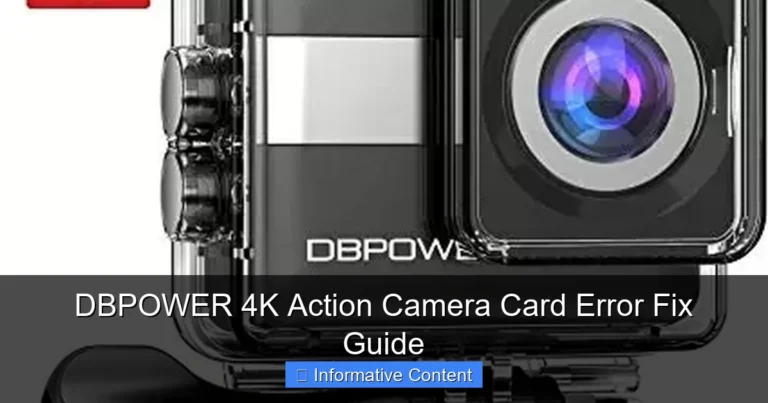 DBPOWER 4K Action Camera Card Error Fix Guide