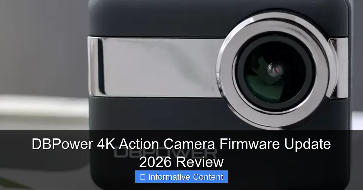 DBPower 4K Action Camera Firmware Update 2026 Review