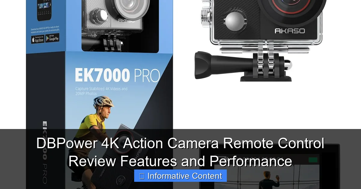 DBPower 4K Action Camera Remote Control Review Features and Performance