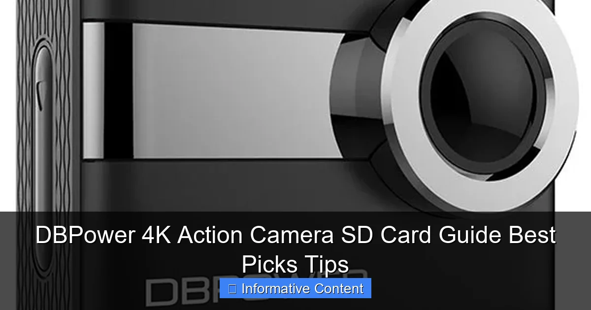DBPower 4K Action Camera SD Card Guide Best Picks Tips