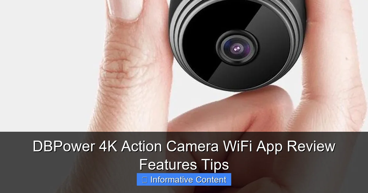 DBPower 4K Action Camera WiFi App Review Features Tips