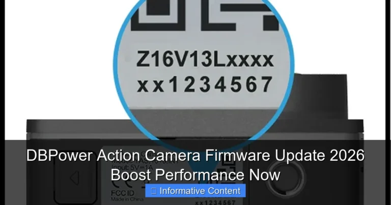 DBPower Action Camera Firmware Update 2026 Boost Performance Now