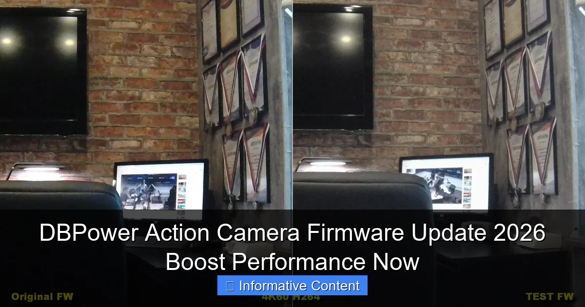 DBPower Action Camera Firmware Update 2026 Boost Performance Now