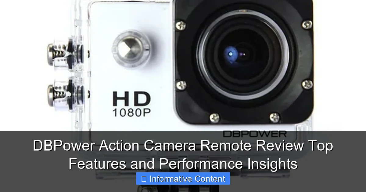 DBPower Action Camera Remote Review Top Features and Performance Insights