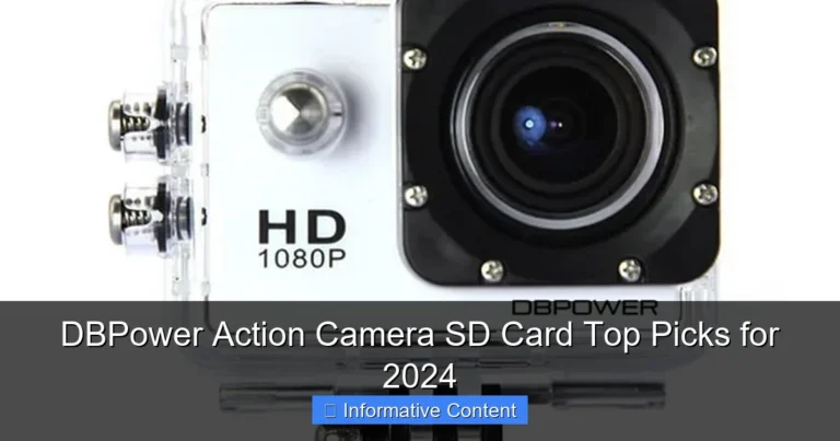 DBPower Action Camera SD Card Top Picks for 2024