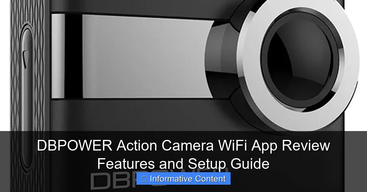 DBPOWER Action Camera WiFi App Review Features and Setup Guide
