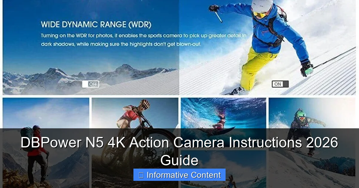 DBPower N5 4K Action Camera Instructions 2026 Guide