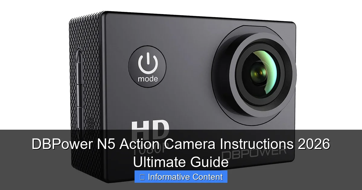 DBPower N5 Action Camera Instructions 2026 Ultimate Guide