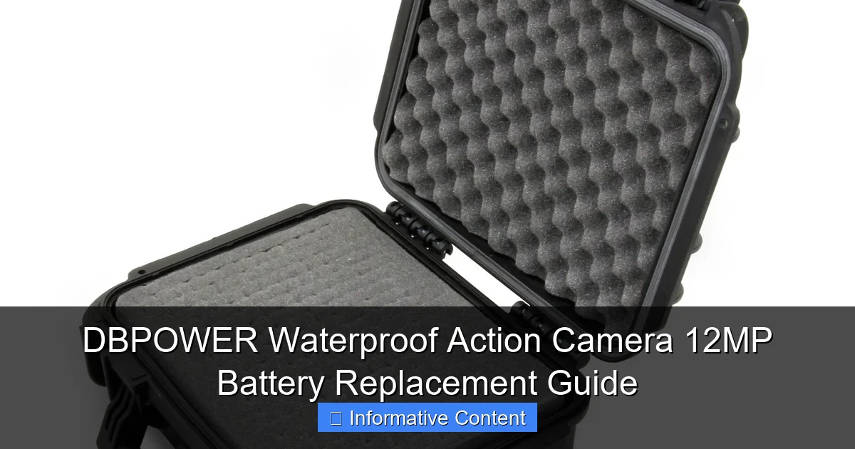 DBPOWER Waterproof Action Camera 12MP Battery Replacement Guide