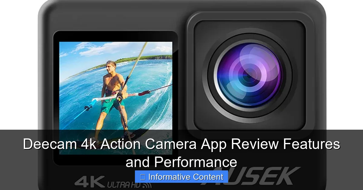 Deecam 4k Action Camera App Review Features and Performance
