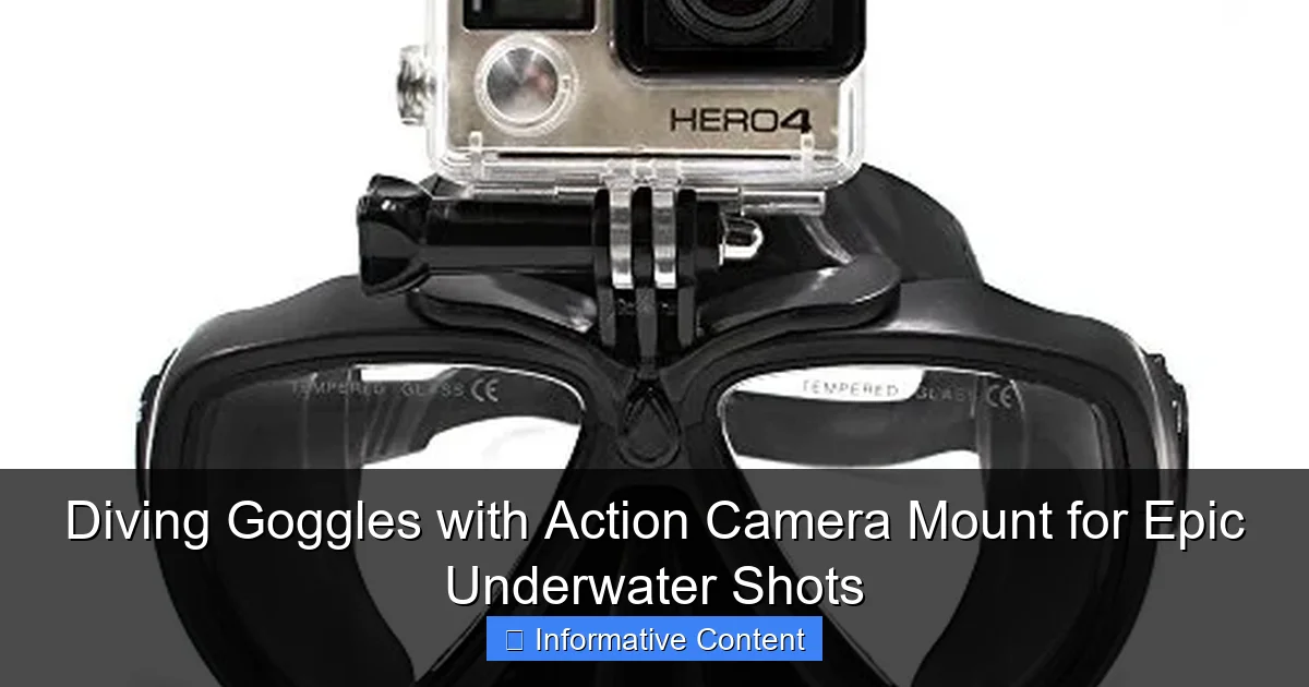 Diving Goggles with Action Camera Mount for Epic Underwater Shots
