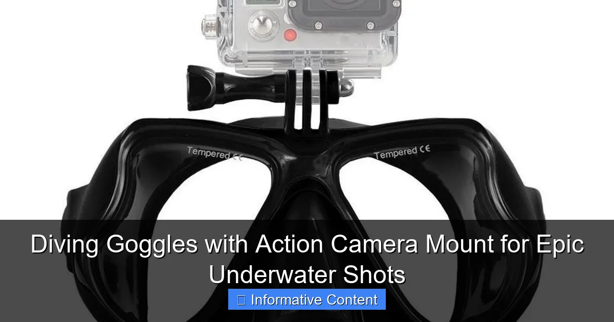 Diving Goggles with Action Camera Mount for Epic Underwater Shots