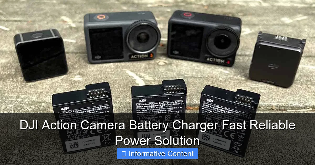 DJI Action Camera Battery Charger Fast Reliable Power Solution