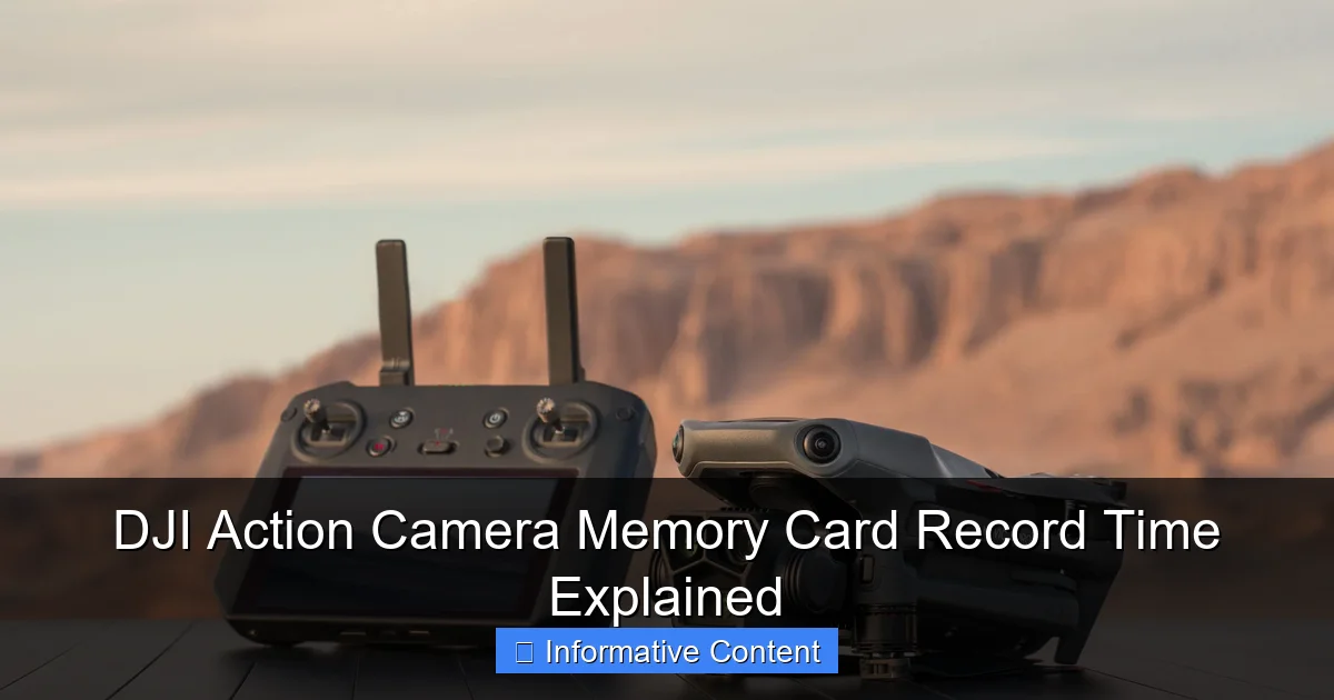 DJI Action Camera Memory Card Record Time Explained