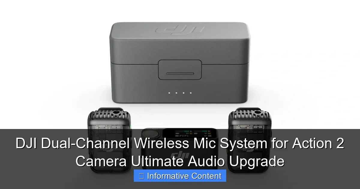 DJI Dual-Channel Wireless Mic System for Action 2 Camera Ultimate Audio Upgrade