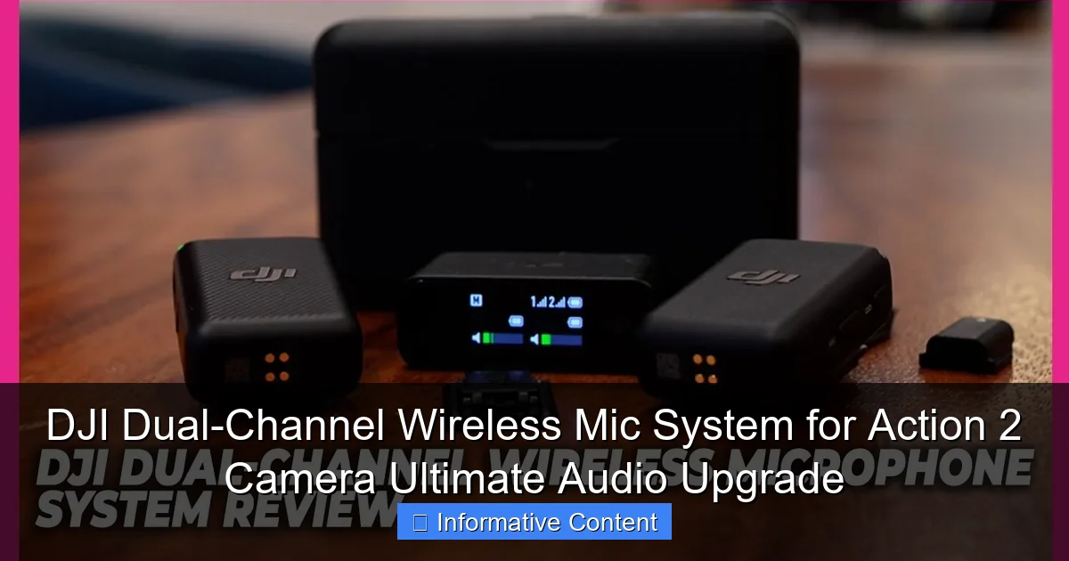 DJI Dual-Channel Wireless Mic System for Action 2 Camera Ultimate Audio Upgrade