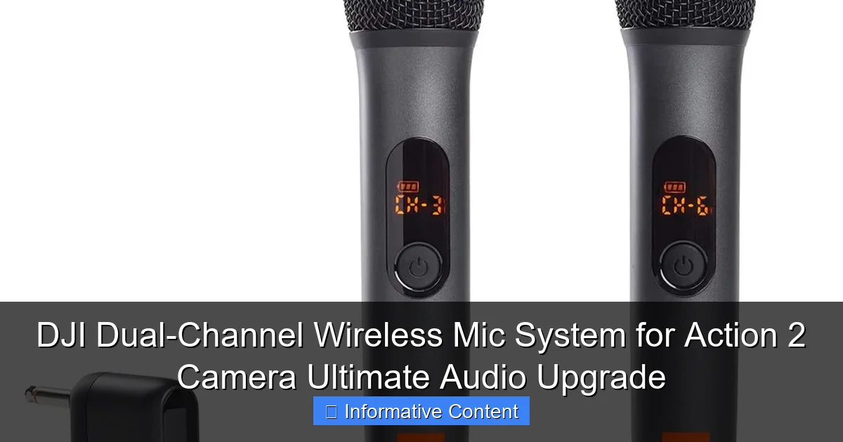 DJI Dual-Channel Wireless Mic System for Action 2 Camera Ultimate Audio Upgrade
