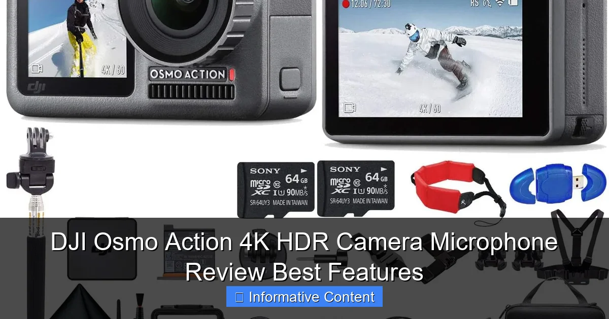 DJI Osmo Action 4K HDR Camera Microphone Review Best Features