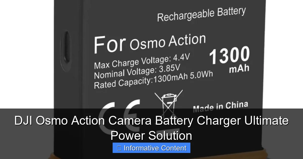 DJI Osmo Action Camera Battery Charger Ultimate Power Solution
