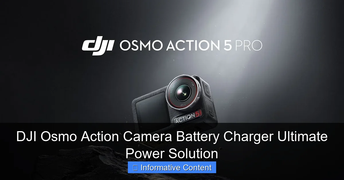 DJI Osmo Action Camera Battery Charger Ultimate Power Solution