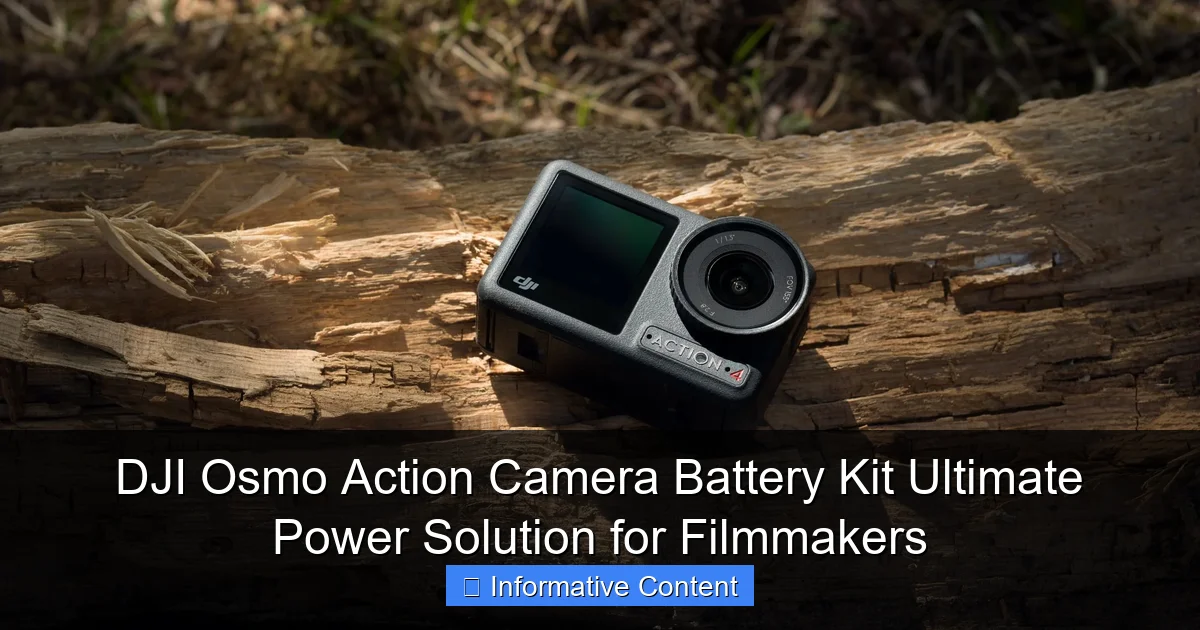 DJI Osmo Action Camera Battery Kit Ultimate Power Solution for Filmmakers