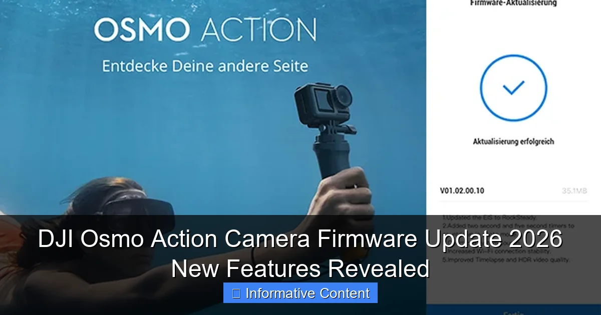 DJI Osmo Action Camera Firmware Update 2026 New Features Revealed