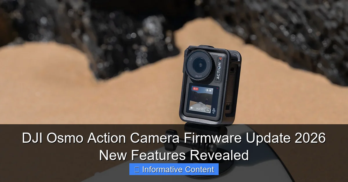 DJI Osmo Action Camera Firmware Update 2026 New Features Revealed