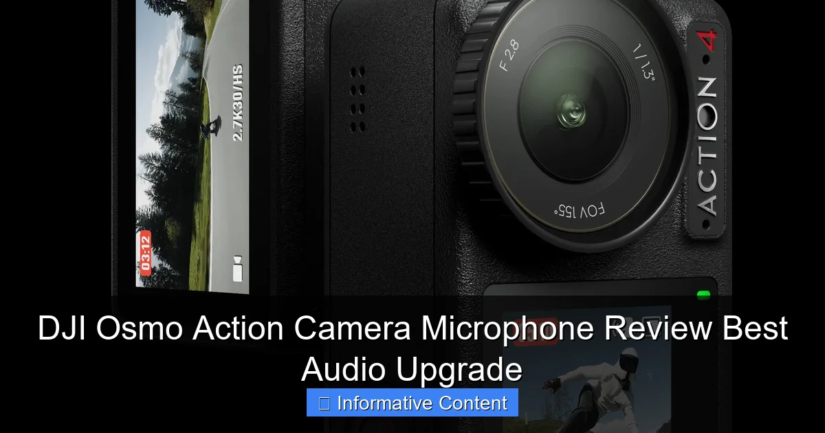 DJI Osmo Action Camera Microphone Review Best Audio Upgrade