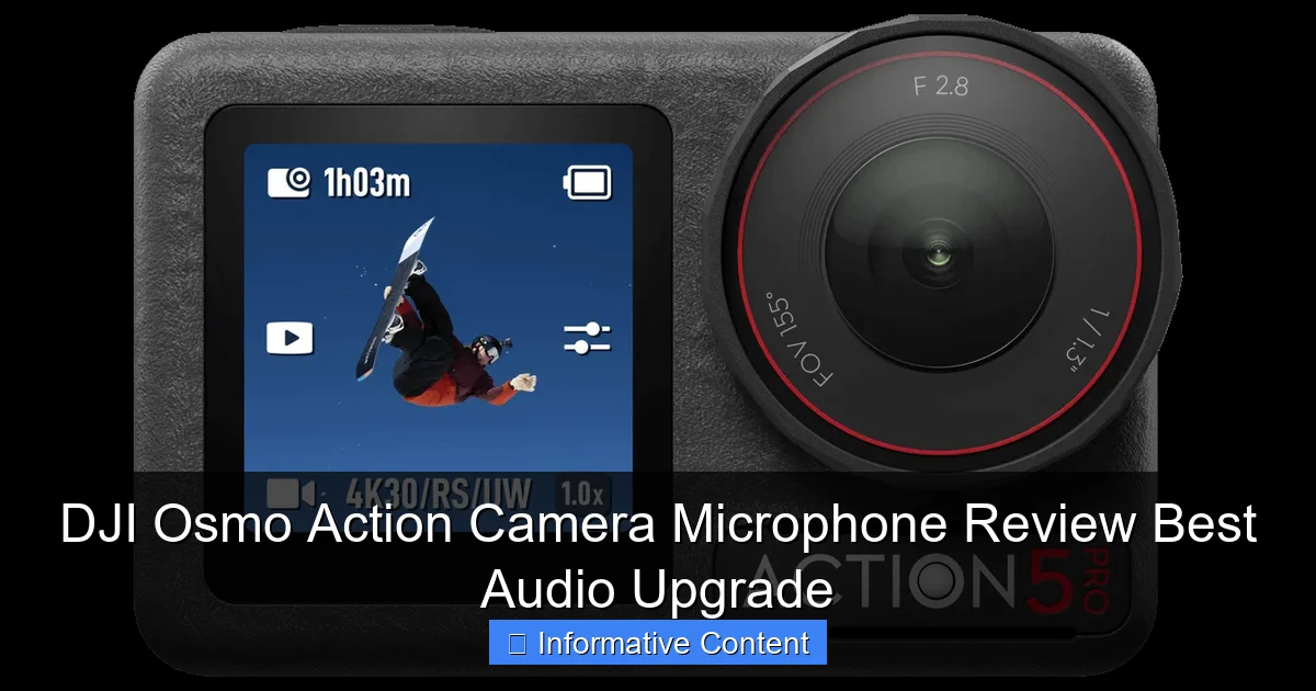 DJI Osmo Action Camera Microphone Review Best Audio Upgrade
