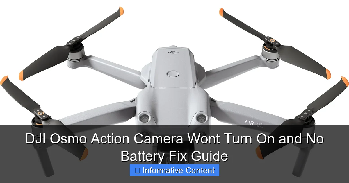 DJI Osmo Action Camera Wont Turn On and No Battery Fix Guide