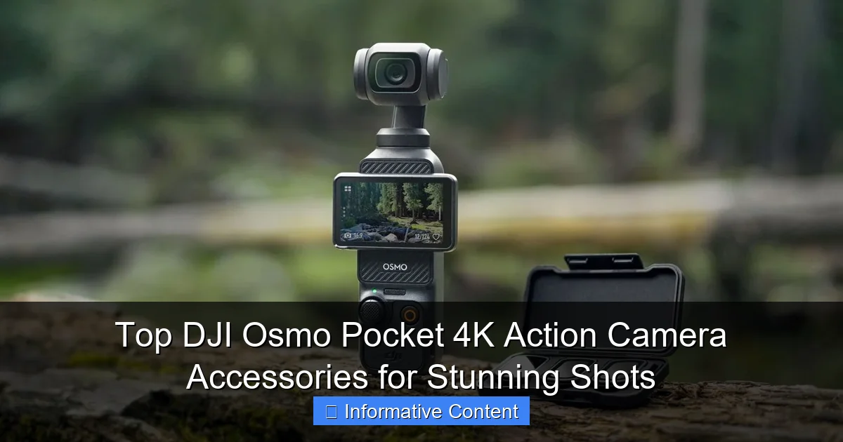 Top DJI Osmo Pocket 4K Action Camera Accessories for Stunning Shots