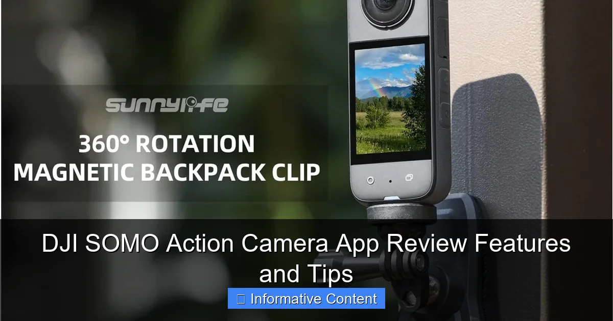 DJI SOMO Action Camera App Review Features and Tips