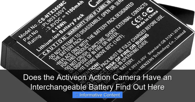 Does the Activeon Action Camera Have an Interchangeable Battery Find Out Here