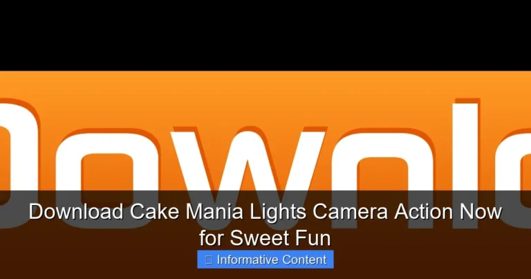 Download Cake Mania Lights Camera Action Now for Sweet Fun