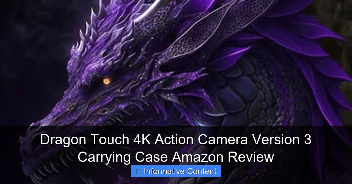 Dragon Touch 4K Action Camera Version 3 Carrying Case Amazon Review