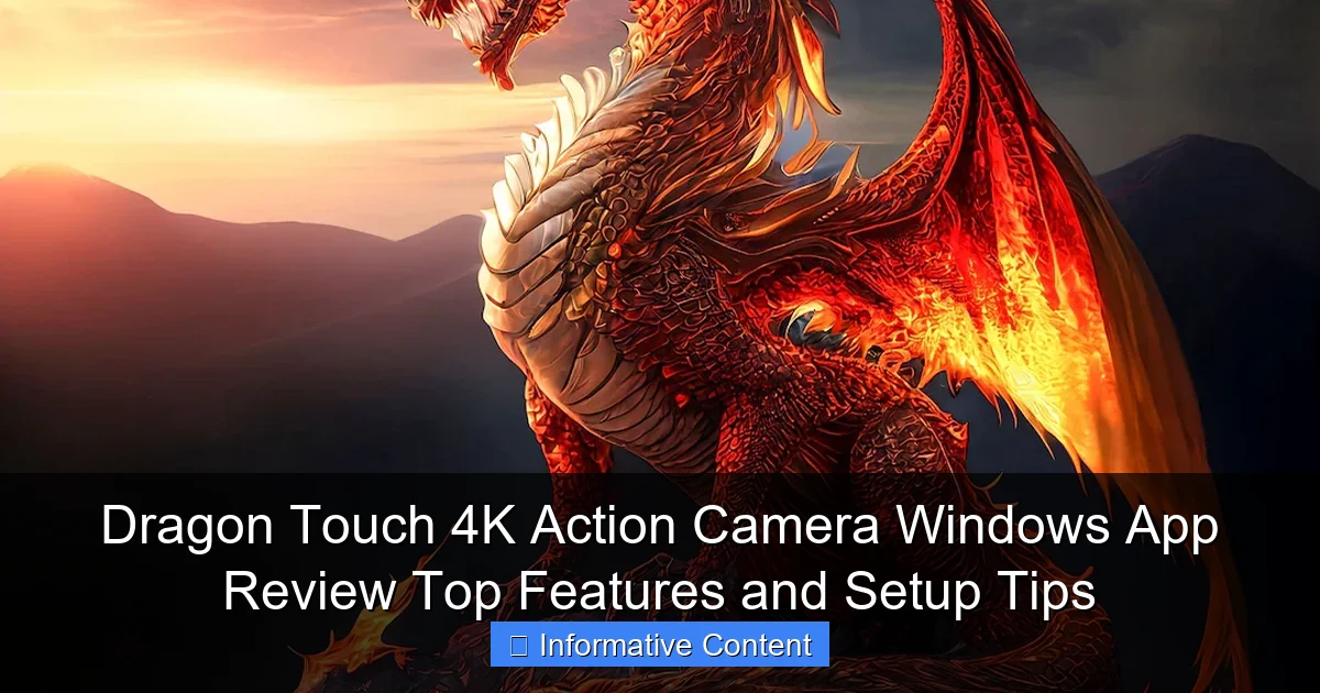 Dragon Touch 4K Action Camera Windows App Review Top Features and Setup Tips