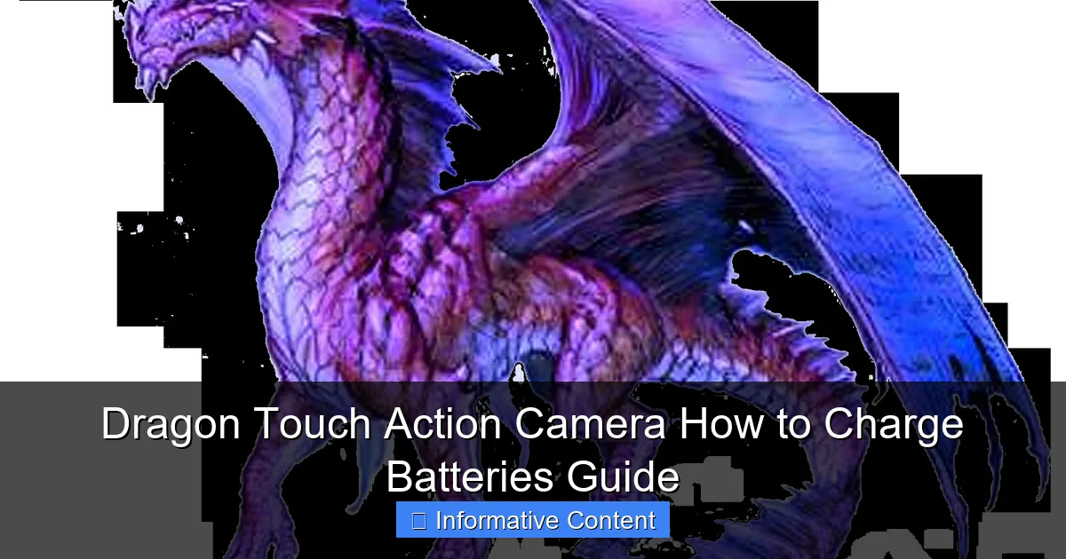 Dragon Touch Action Camera How to Charge Batteries Guide